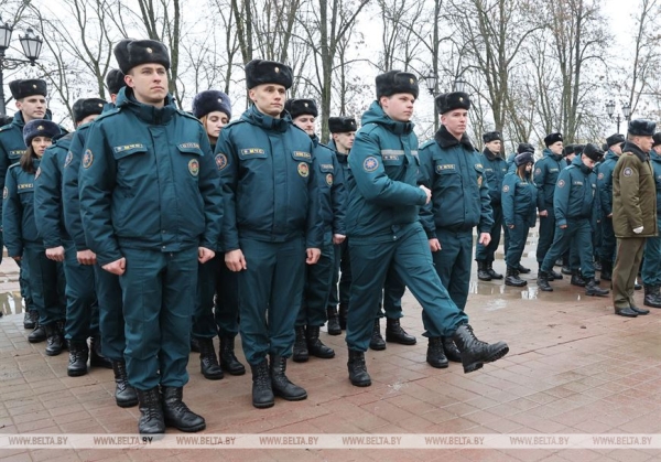 Более 50 новобранцев МЧС из Витебской области приняли присягу