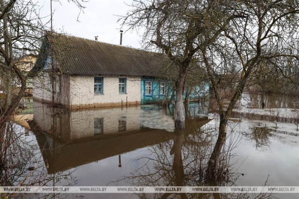 ФОТОФАКТ: Из-за подъема уровня воды в реке оказались подтоплены участки улиц в Городке