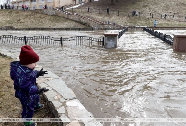 В Витебске из-за подъема уровня воды подтоплена набережная, в Городокском районе - дома