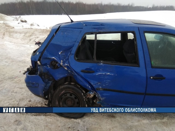 Водитель и пассажир легковушки пострадали в ДТП в Витебском районе